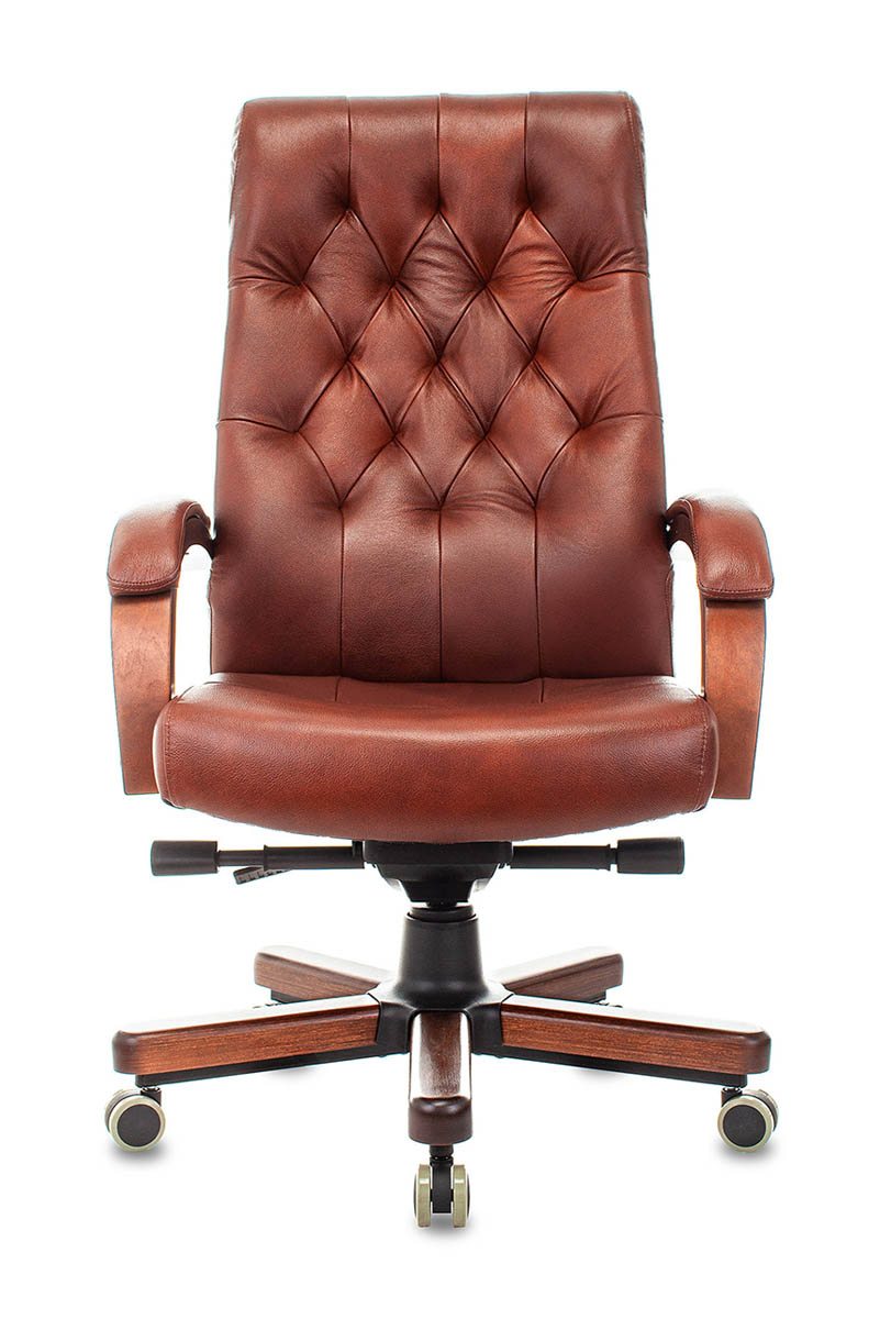 Кресло руководителя Бюрократ T-9928WALNUT кожа